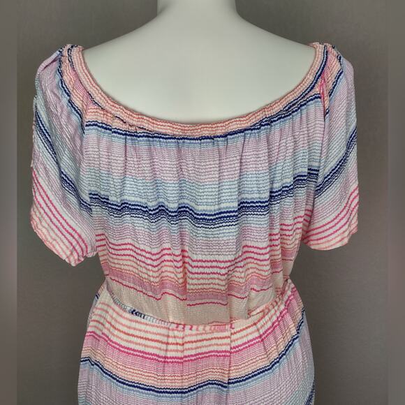Motherhood Maternity Stripe Tunic Top Tie Waist Flutter Sleeve Size 3X - Picture 7 of 13